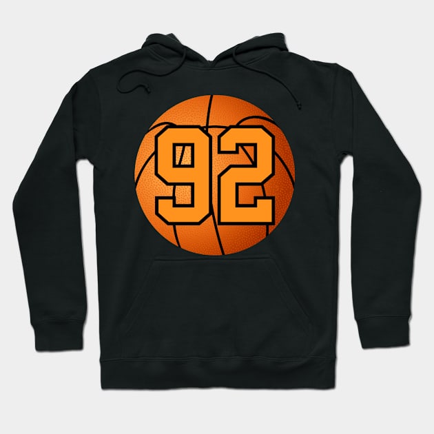 Basketball Number 92 Hoodie by Ericokore